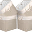 Cubos almacenamiento tela 12" asas cuerda pack 4