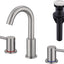 Grifo baño níquel cepillado 3 agujeros 8pulg acero inox
