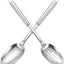 Juego cucharas acero inox ranuradas para servir y mezclar