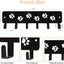 6 Ganchos Negros Adhesivos para Llaves Decorativos