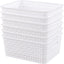 Cestas tejidas plástico organiz. 10x7.5" set 6