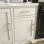 Manijas gabinete y pomos cajones cocina 10 pzas doradas 3pulg