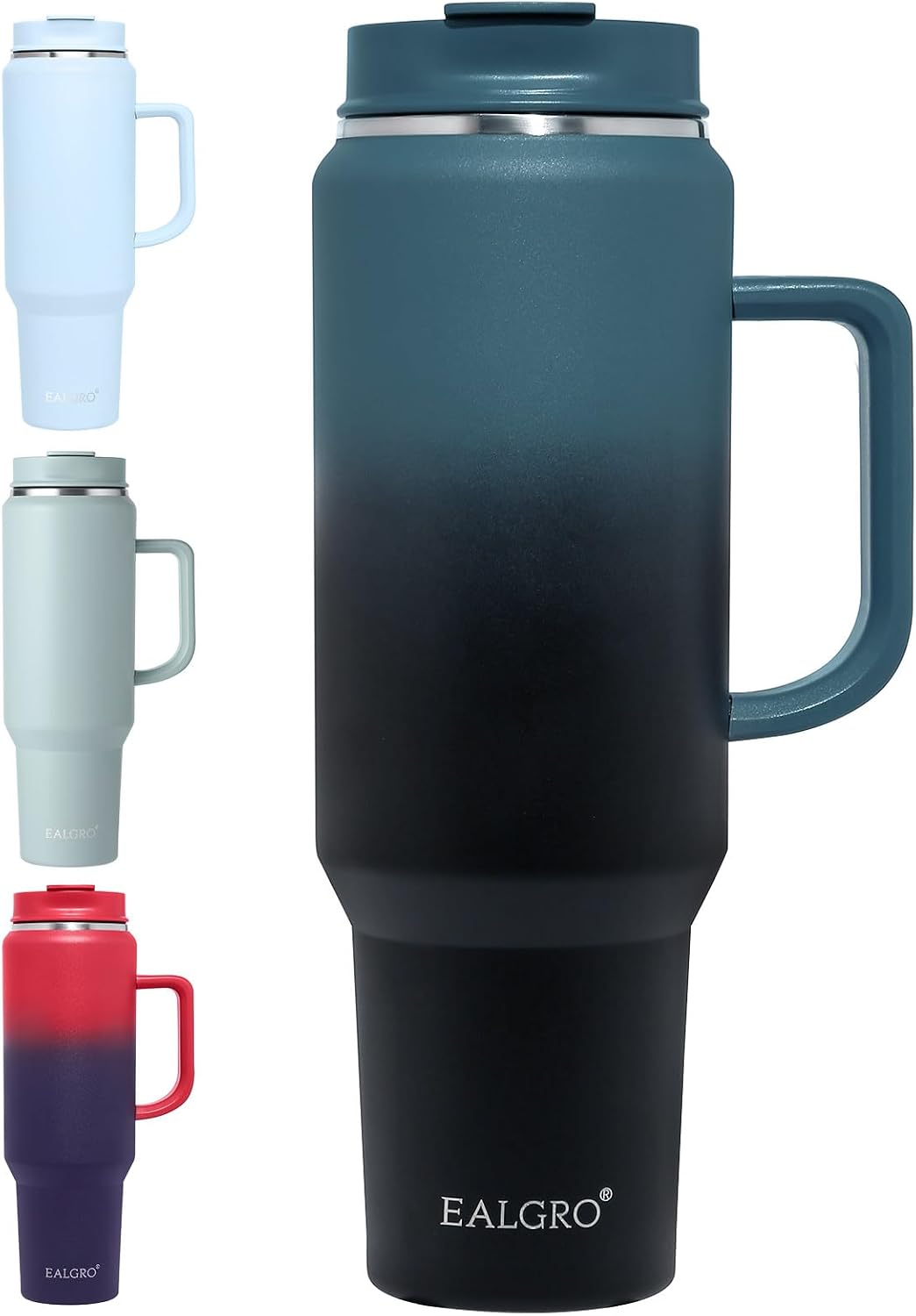 Taza térmica acero inox 50oz con pajita y tapa negro