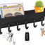 Soporte llaves pared adhesivo 6 ganchos negro