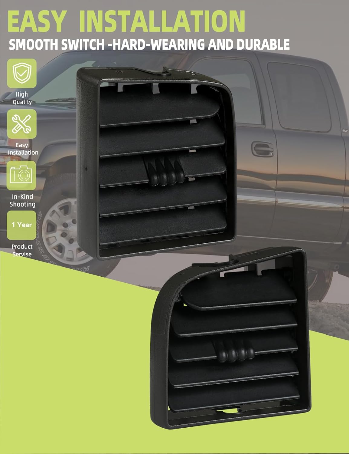 2 Pzas Rejilla Ventilación Salpicadero Chevy Silverado 99-06
