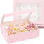Cajas para magdalenas y cupcakes con ventana Moretoes rosa