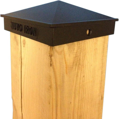 Tapa poste piramidal 3-1/2x3-1/2 pulg negro
