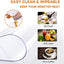 Protector mesa redondo PVC transparente 54pulg
