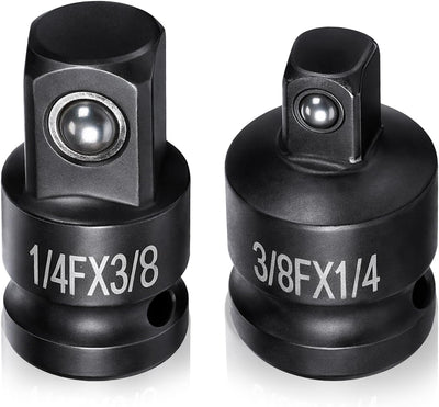 Set 2 Adaptador 3/8" hembra a 1/4" macho acero cromo vanadio