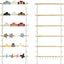 Organiz. macramé con ganchos para cabello pared puerta