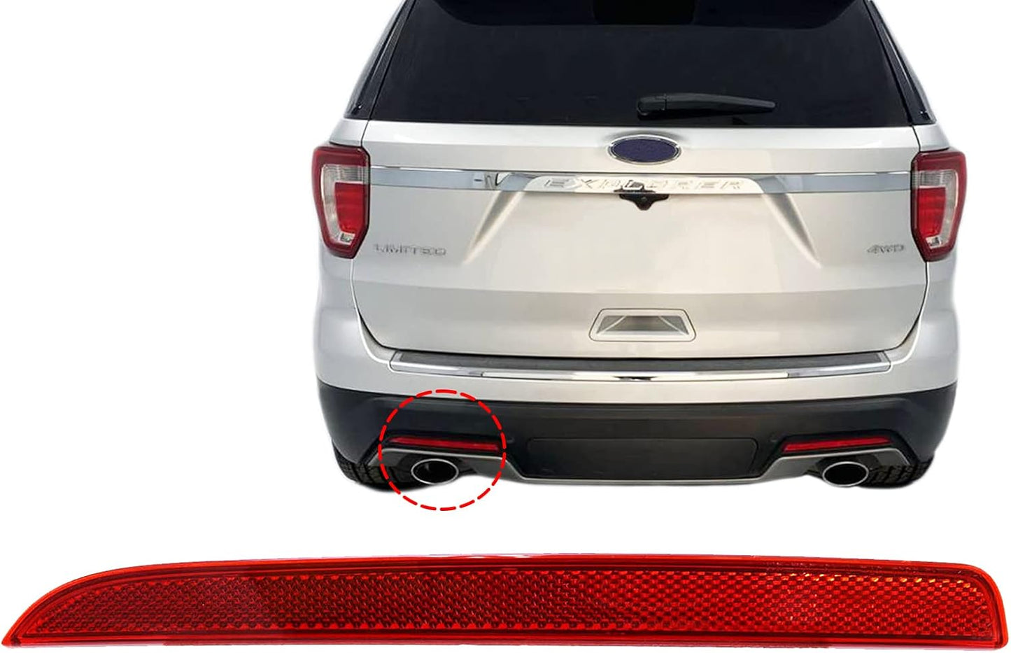 Repuesto APA reflector parachoques trasero Explorer lado izq