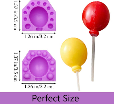 Juego 8 Molde Silicona Fondant Piruletas Dulces Chocolate