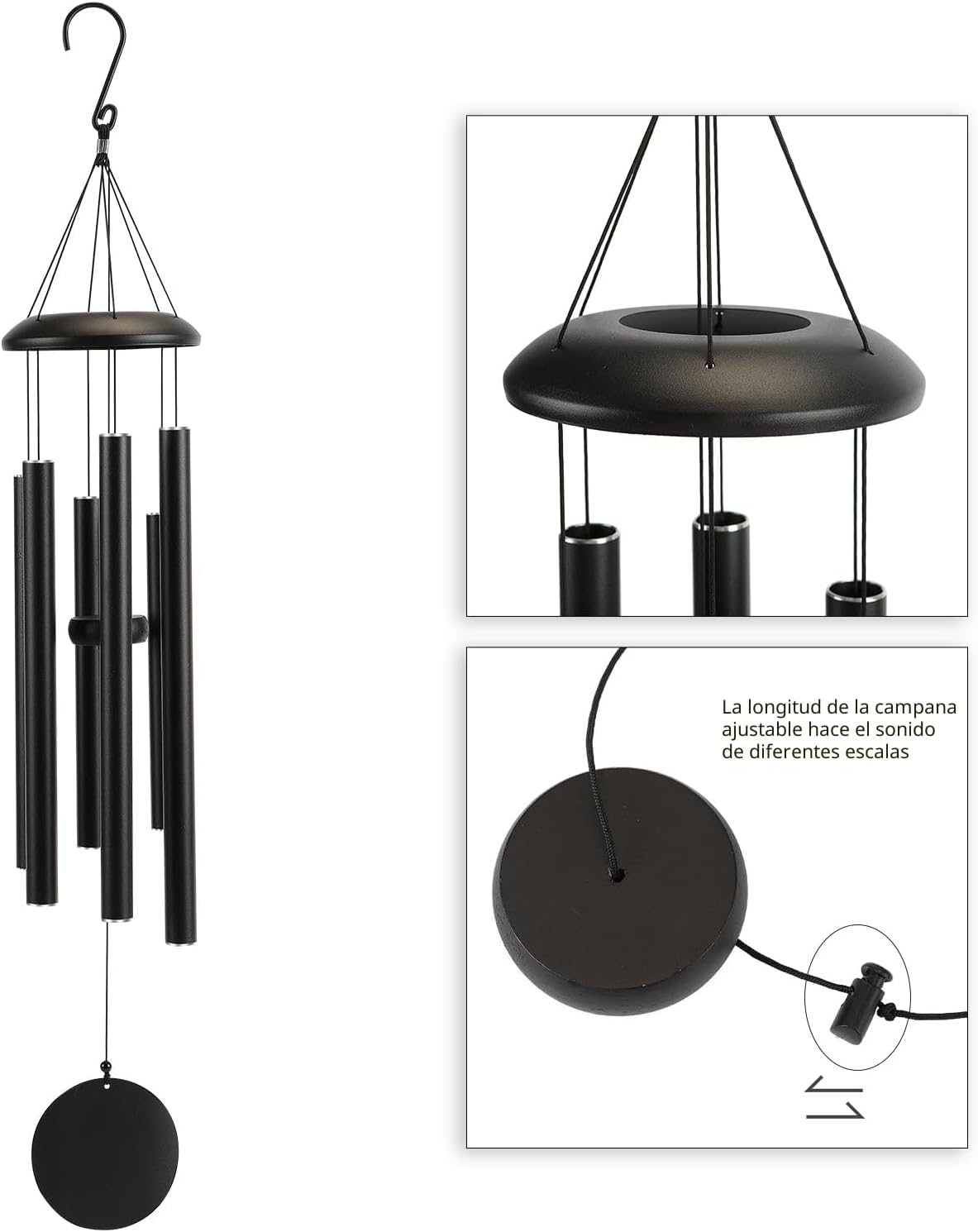 Campanillas viento 40" tono profundo regalo mamá