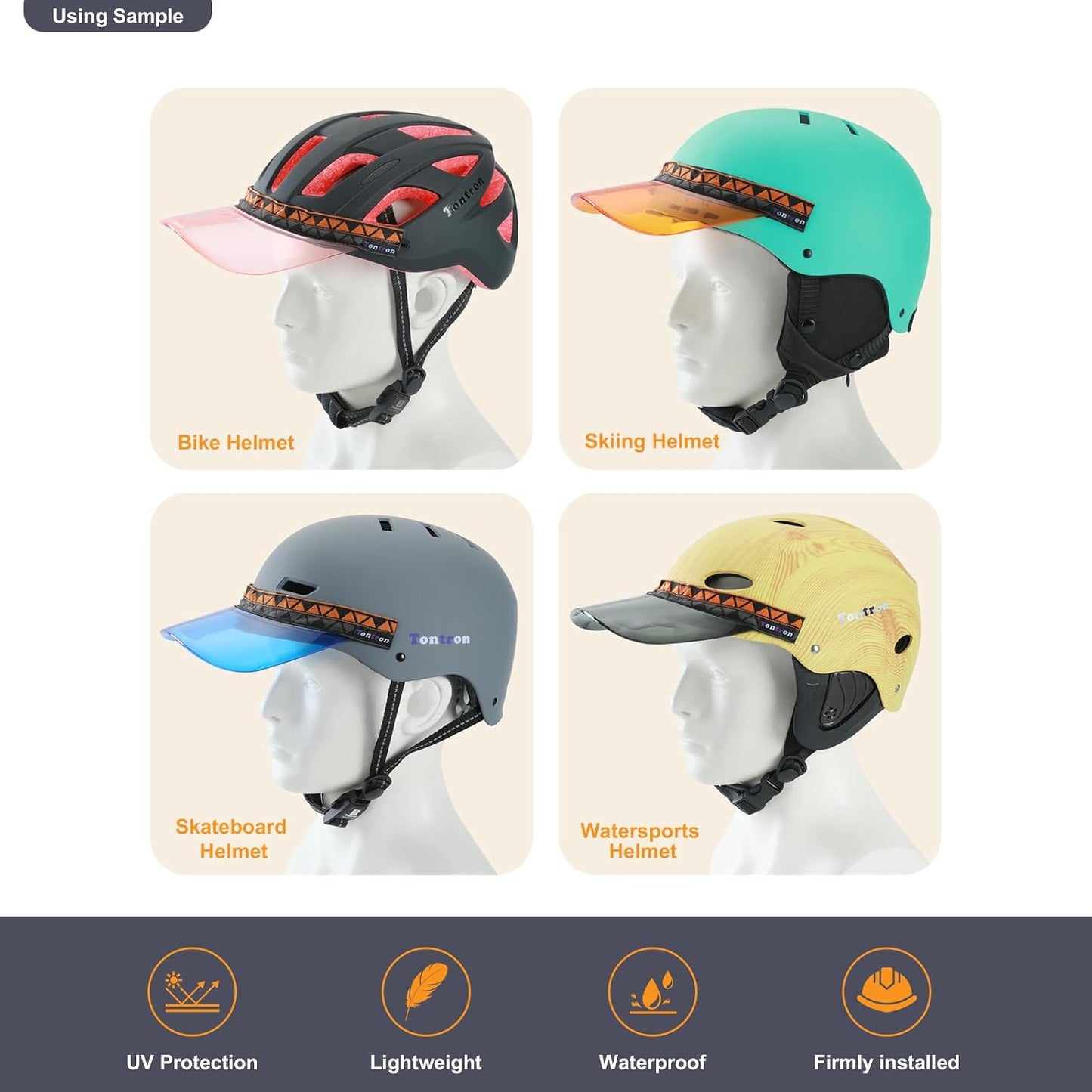 Visera casco extraíble azul