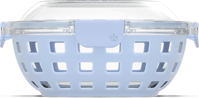 Recipiente vidrio 5 tazas tapa hermética azul