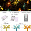 Guirnalda LED libélula 40 luces 8 modos control remoto