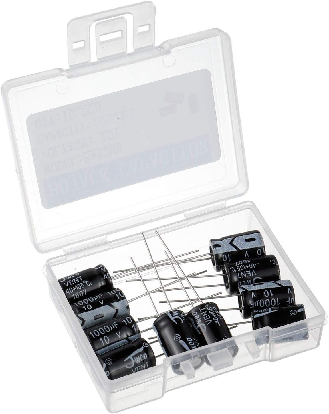 Condensadores electrolíticos aluminio 1000uf 10v 10 pzas