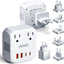 Convertidor voltaje 220V a 110V viaje Europa con 2 enchufes PD