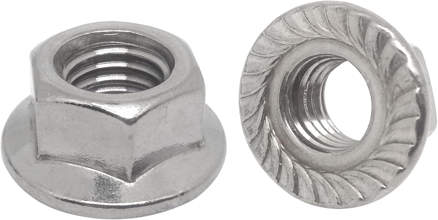 10 Tuercas Brida Acero Inox M5x0.315