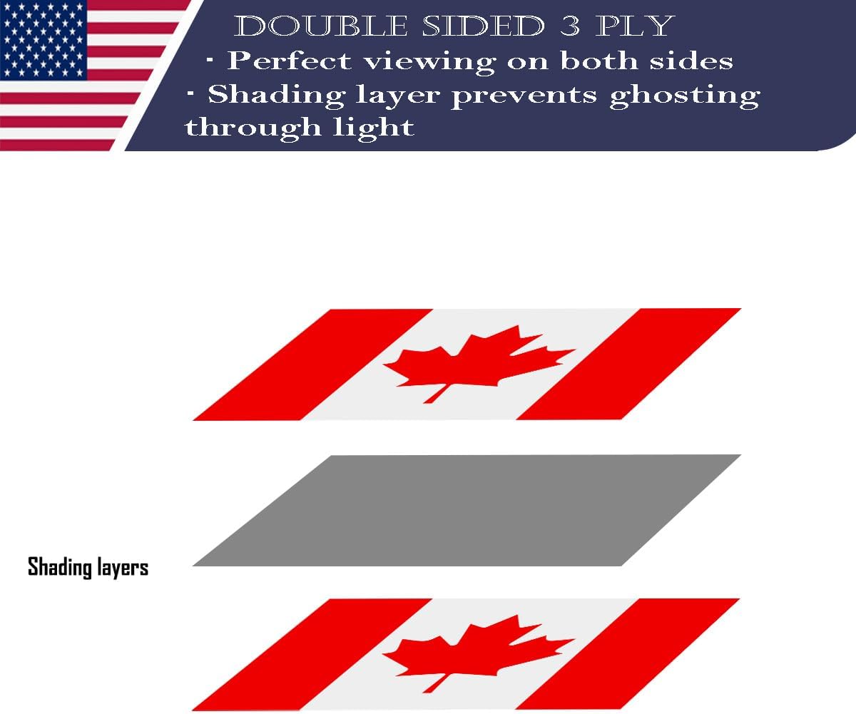 Bandera Canadiense Doble Cara 3x5pulg Correa Blanca 2 Ojales