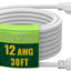 Cable extensión exterior 30ft 12/3 SJTW 3 clavijas