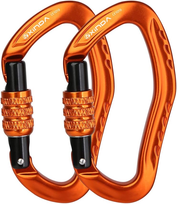Mosquetón D aluminio CE UIAA para escalada rappel