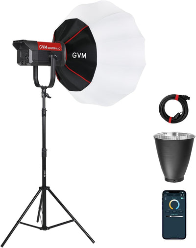Kit Luz Vídeo GVM 300W 12 Modos Profesional