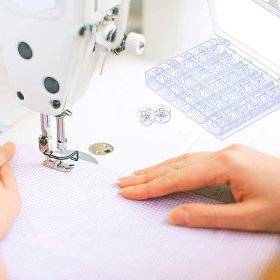 Caja plástica transparente 25 ranuras para bobinas vacías