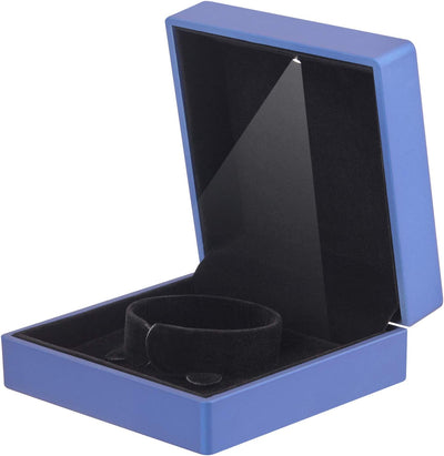 Caja regalo pulsera LED terciopelo azul