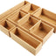 Organiz. cajones bambú separadores ajustables 6 pzas cocina