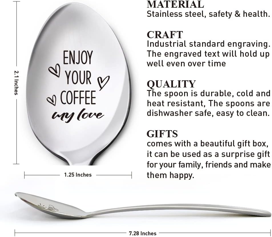 Cuchara café regalo para novia novio esposa marido