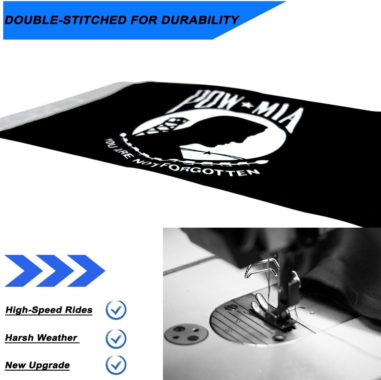 Bandera motocicleta doble cara 6x9