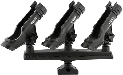 Soporte triple caña negro multifuncional peces pequeños