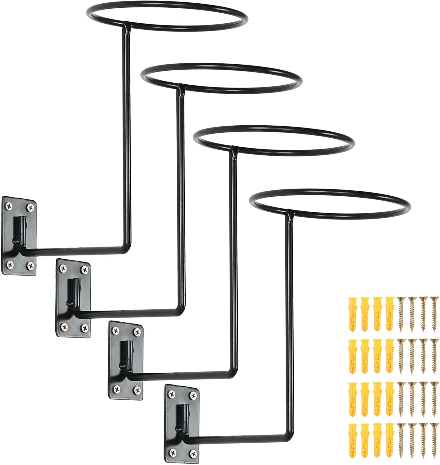 Soporte casco metal para pared set 4
