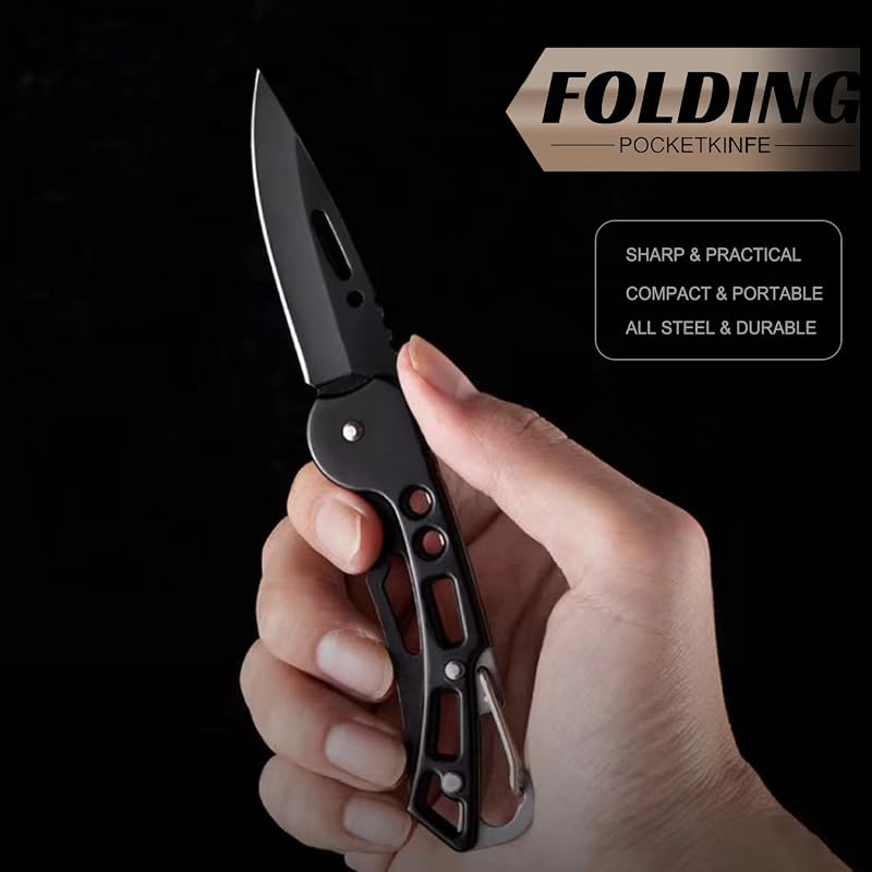 Cuchillo plegable llavero acero inox para hombres y mujeres