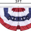 2 Banderas EE.UU. plisadas 1.5x3ft estrellas bordadas ojales