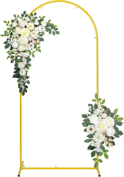 Soporte arco metal dorado 7.2ft para globos bodas fiestas