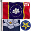 Banderas bordadas Mississippi 3x5 doble cara