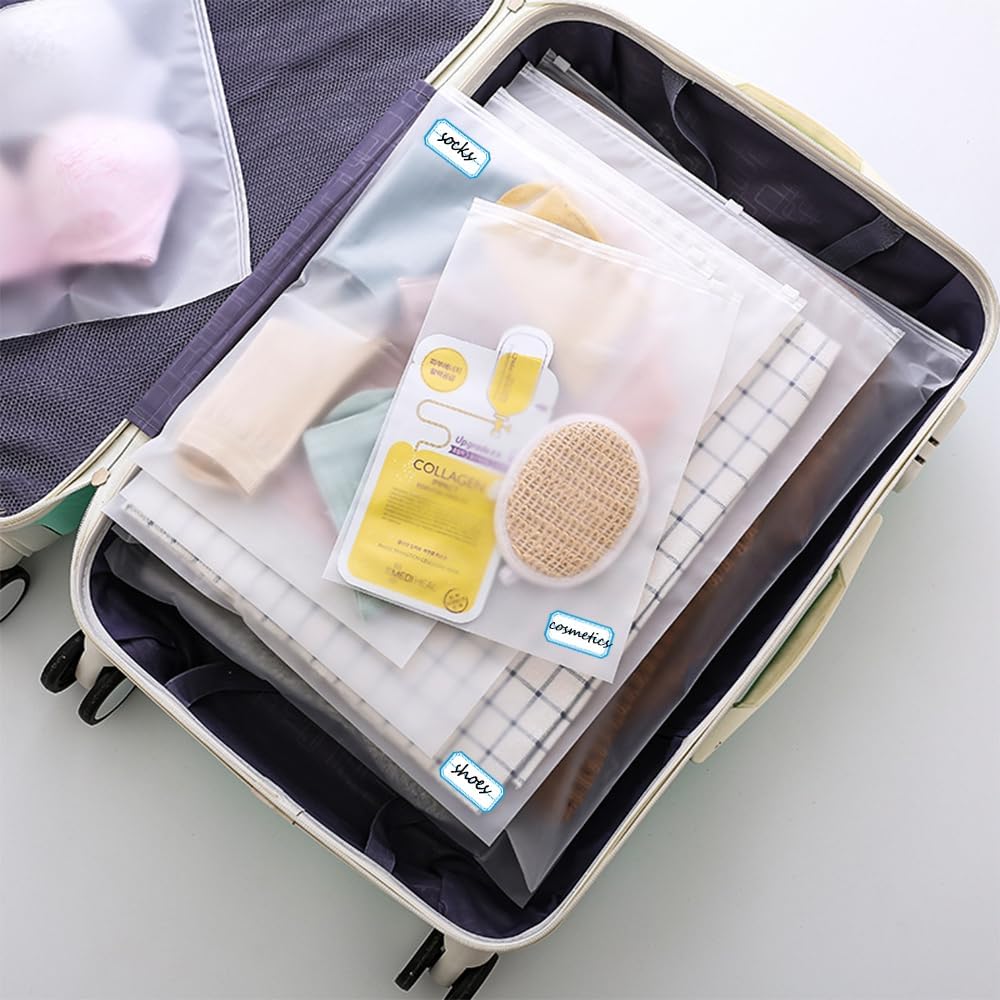 30 Bolsas Almacenamiento Viaje Reutiliz. con Cremallera