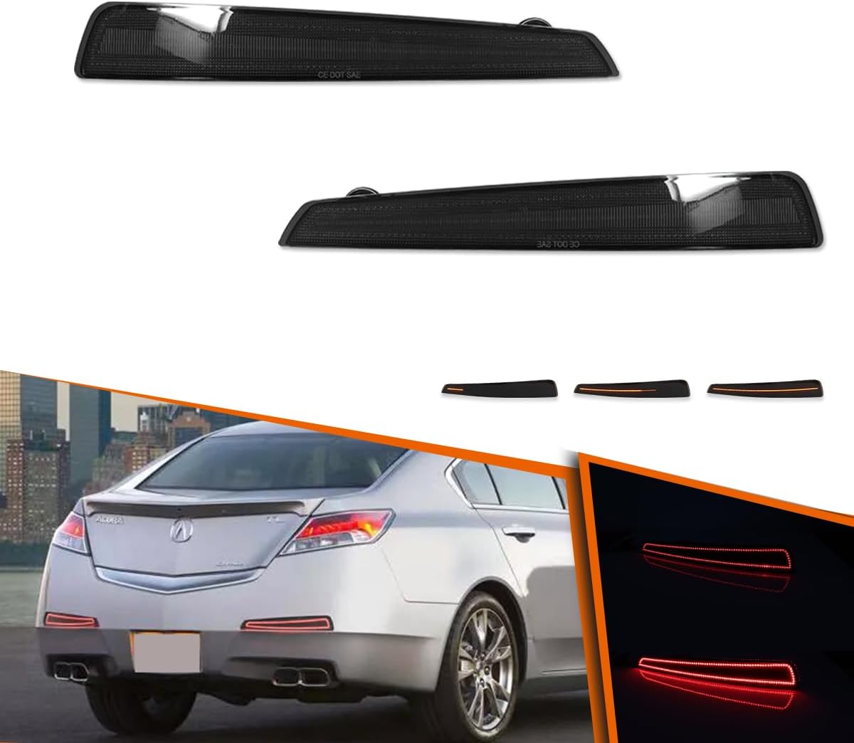 Reflector LED parachoques trasero Acura TL