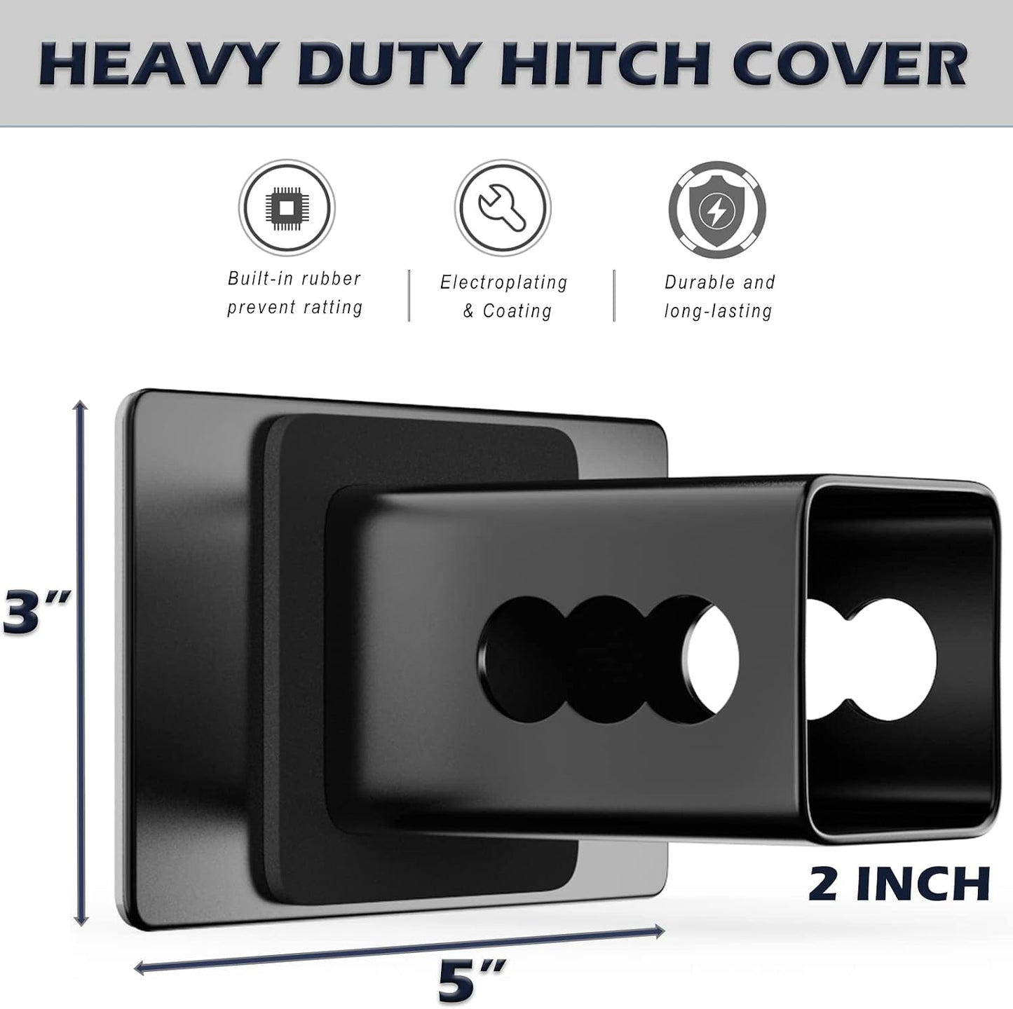 Cubierta enganche remolque metal 2pulg camiones SUV