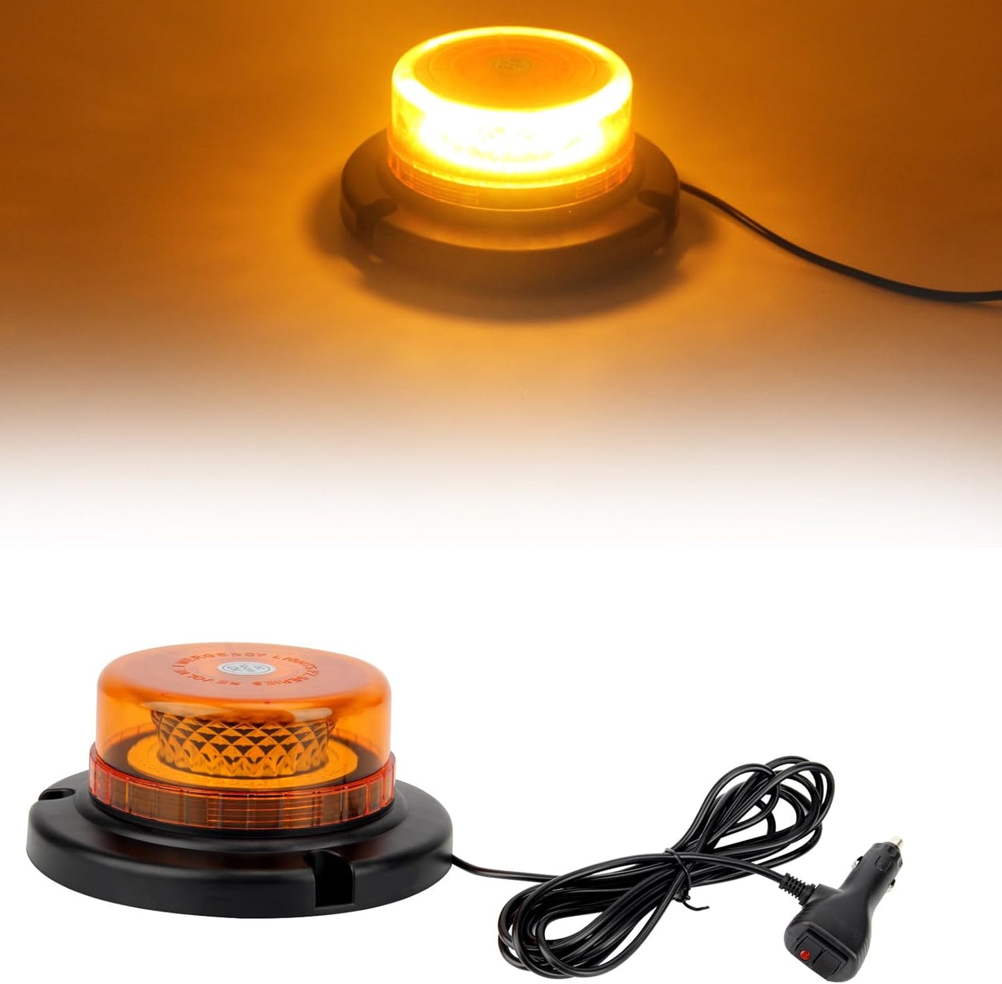Luces estroboscópicas ámbar 48 LED base magnética 12-24V
