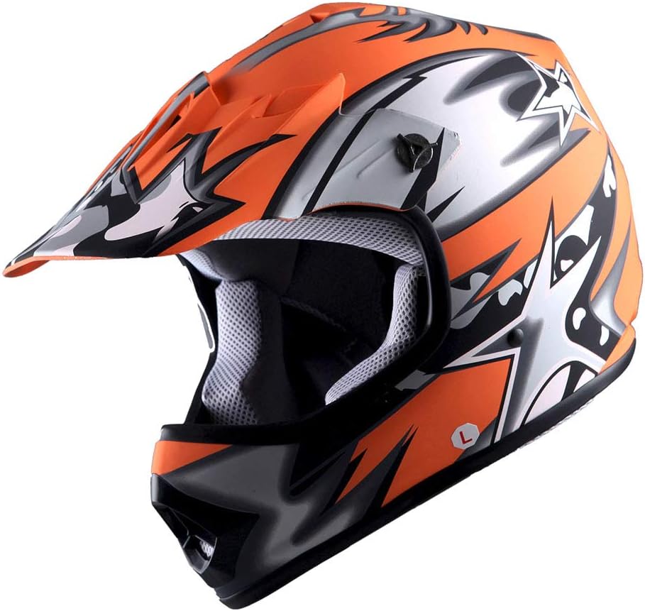 Casco Motocross Niño Negro para BMX MX ATV