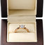 Caja anillo compromiso madera maciza beige