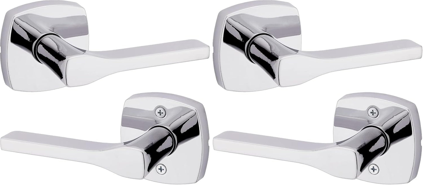 Manija palanca puerta interior cromo pulido set 2