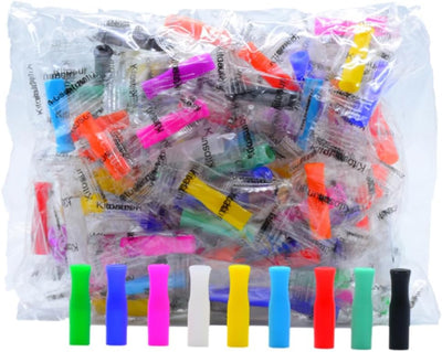 100 Puntas Silicona Reutilizables para Pajitas Alimenticio