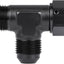 Adaptador Tee T AN8 con hembra giratoria aluminio negro