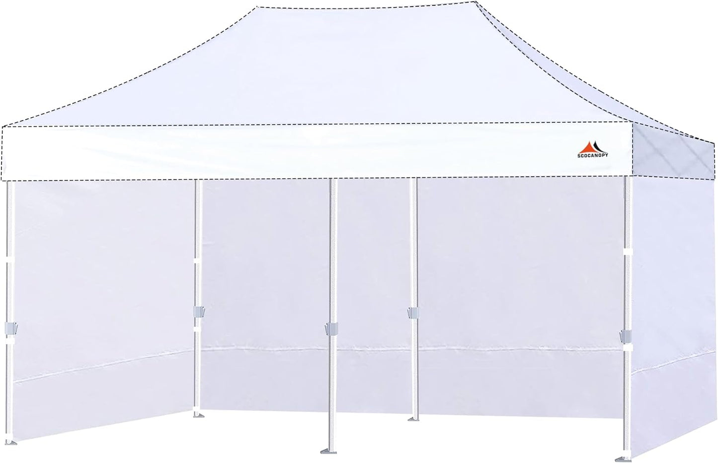 Marco toldo desplegable 10x20" set 3 blancas