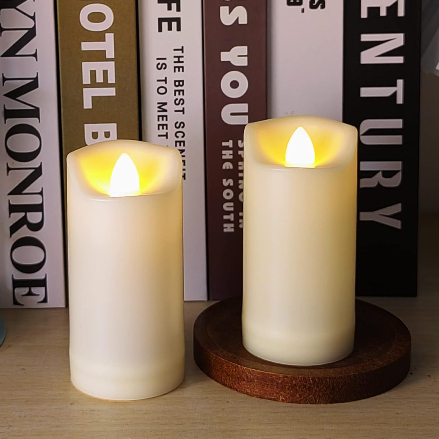 Velas LED plástico 2x4pulg parpadeantes impermeables