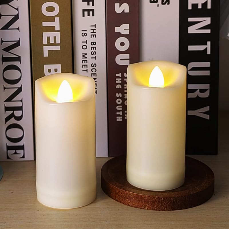 Velas LED plástico 2x4pulg parpadeantes impermeables